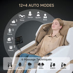 Favor-27 3D Zero Gravity Massage Chair Khaki 6